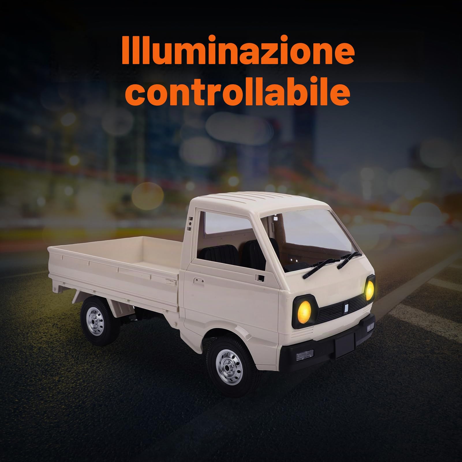 GoolRC 1:10 RC Truck Drift auto 2,4 GHz Camion radiocomandato elettrico ad alta velocità 25 km/h RC Car con motore senza spazzole e luci