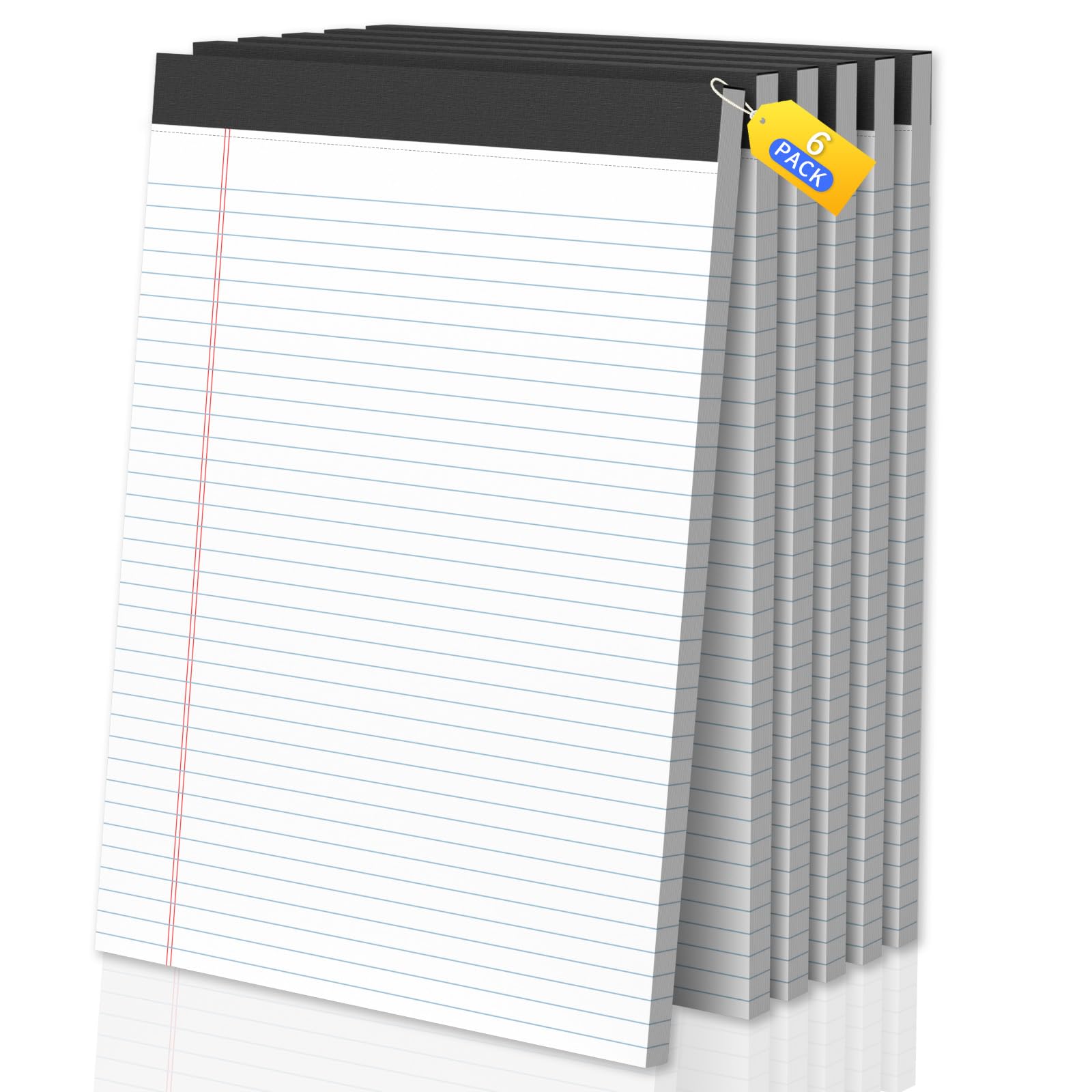 Legal Pads 8 5 X11 Narrow Ruled Notepads 6 Pack 50 Sheet Pad White Legal Pads Tear Off