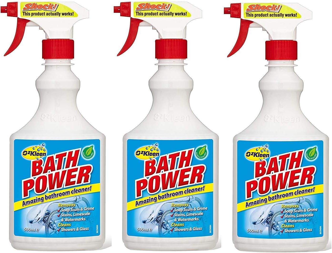 3 x OzKleen Bath Power Bathroom Cleaner 500ml