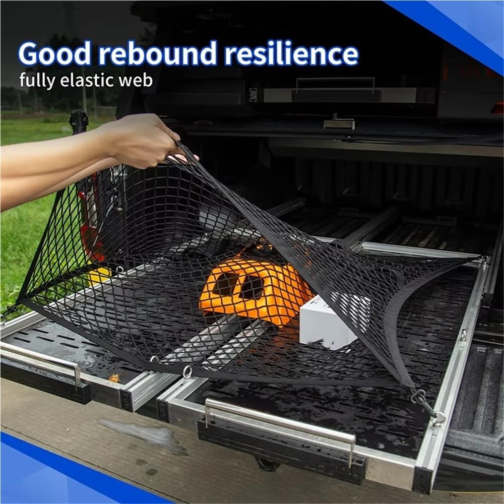 Auto Portaoggetti Bagagliaio Rete Elastica per Bagagliaio per BYD per Shark 6 Pickup per Fissa per(Double Layer)