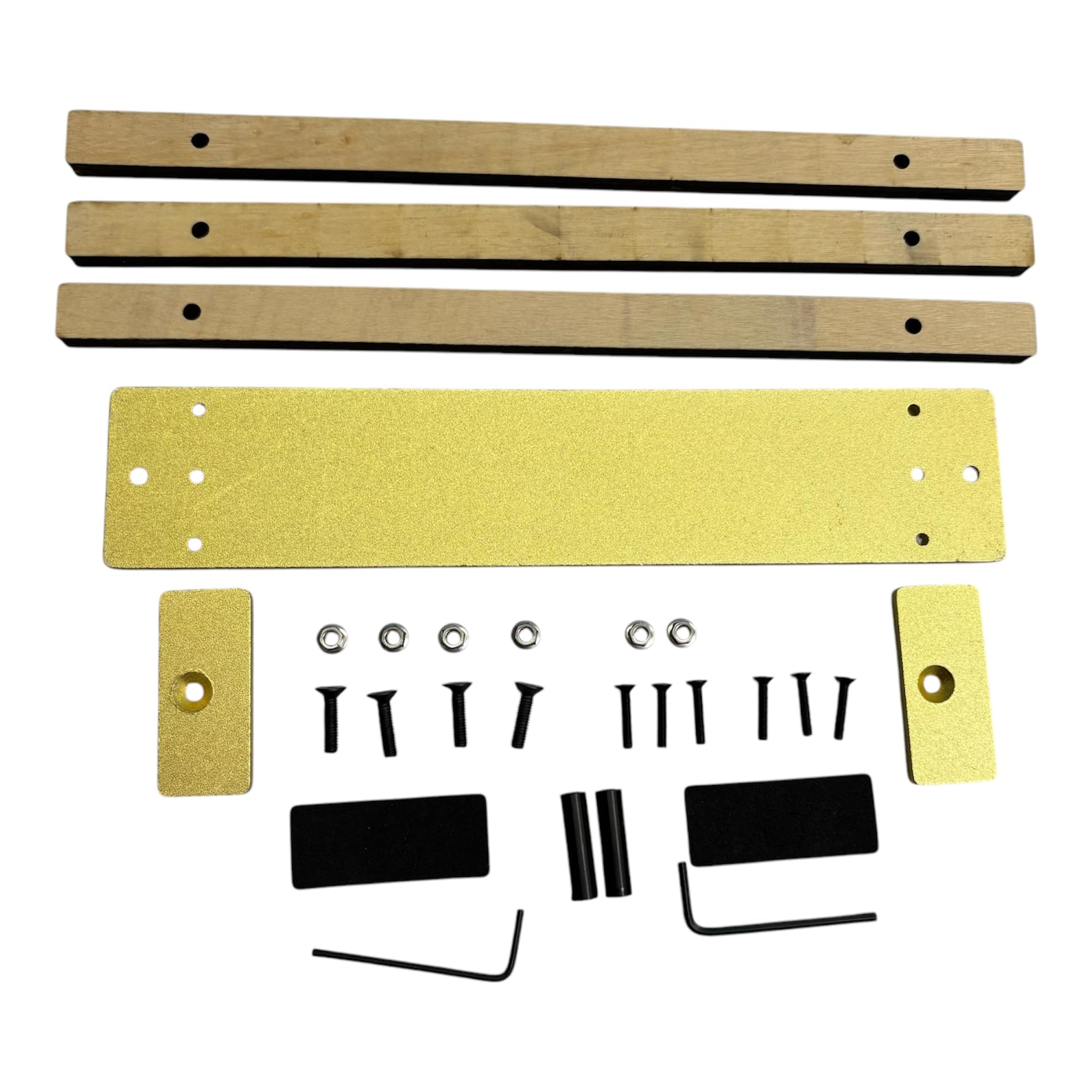 LEEFAI Pro Wood Fingerboard Park Bench 25.0 cm Street mini FingerSkate Obstacle - Unassemble (Gold)