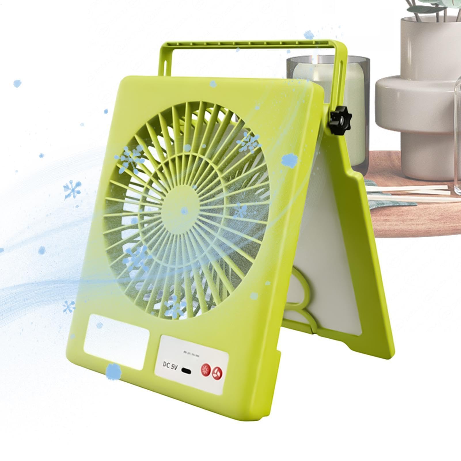 Ventilatore ad Energia Solare Ricaricabile Portatile Silenzioso 3 Velocità | Ventilatori per Tende da Campeggio Per Tende Da Esterno Spiaggia Casa Escursionismo Pesca Giardino