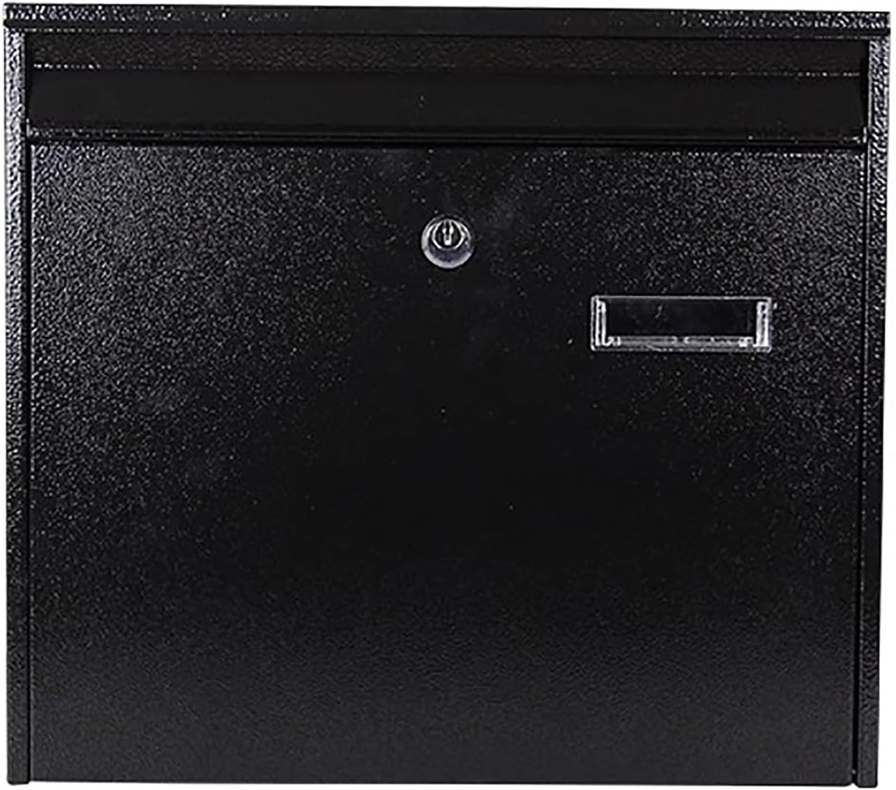Mailbox with Key Lock，Modern Wall Mount Mailbox, Large Capacity Mailboxes Made from Galvanized Metal, for House Outside(Black)