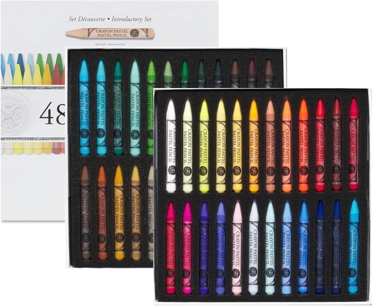 Sennelier 48 pół suchych pastelowych ołówków Extra Thin i 2 karty