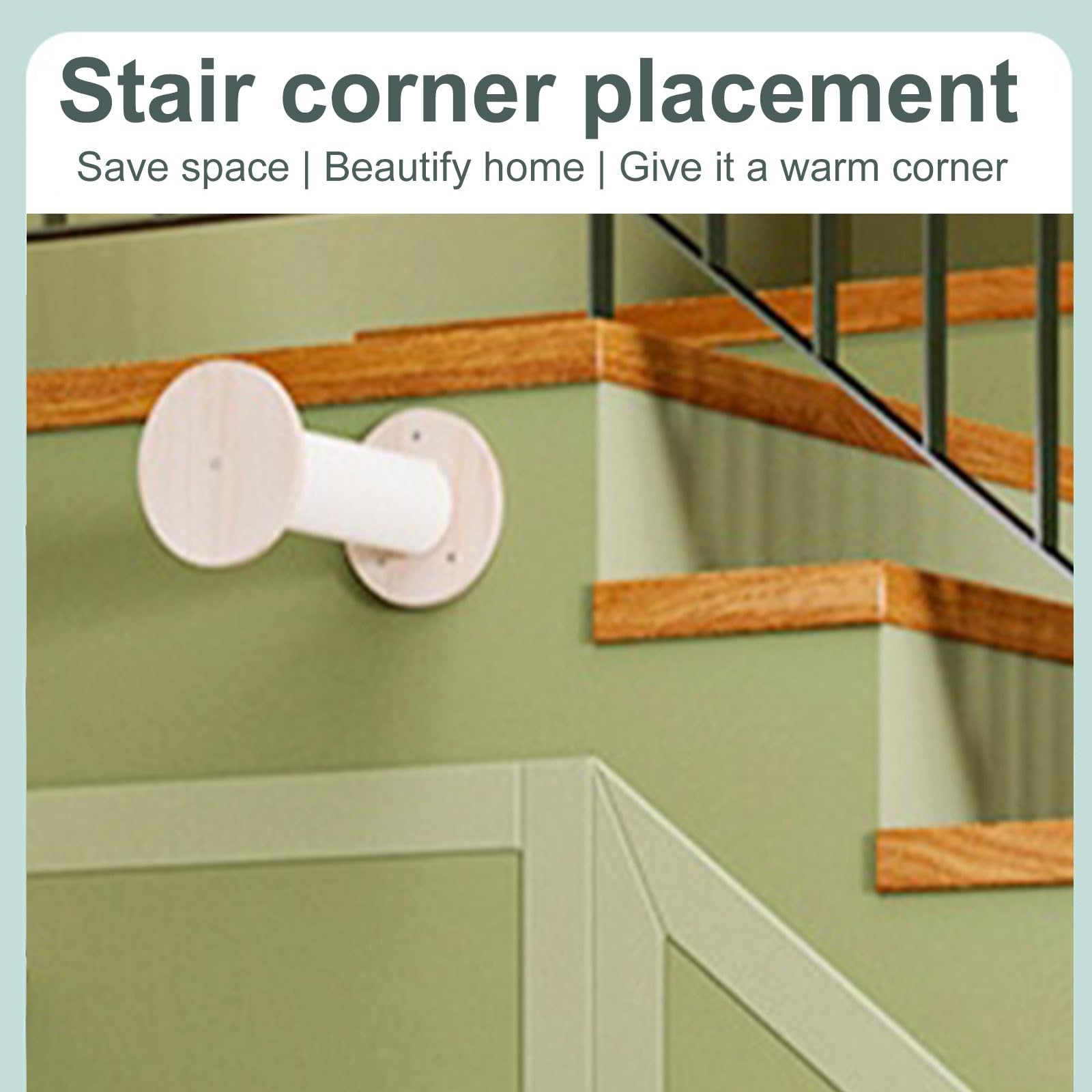 Mensole per Gatti, Parete da Arrampicata per Gatti, Mensole e Trespoli, Passerelle per Gatti per Pareti, Scala in Sisal, Piattaforma(Beige)