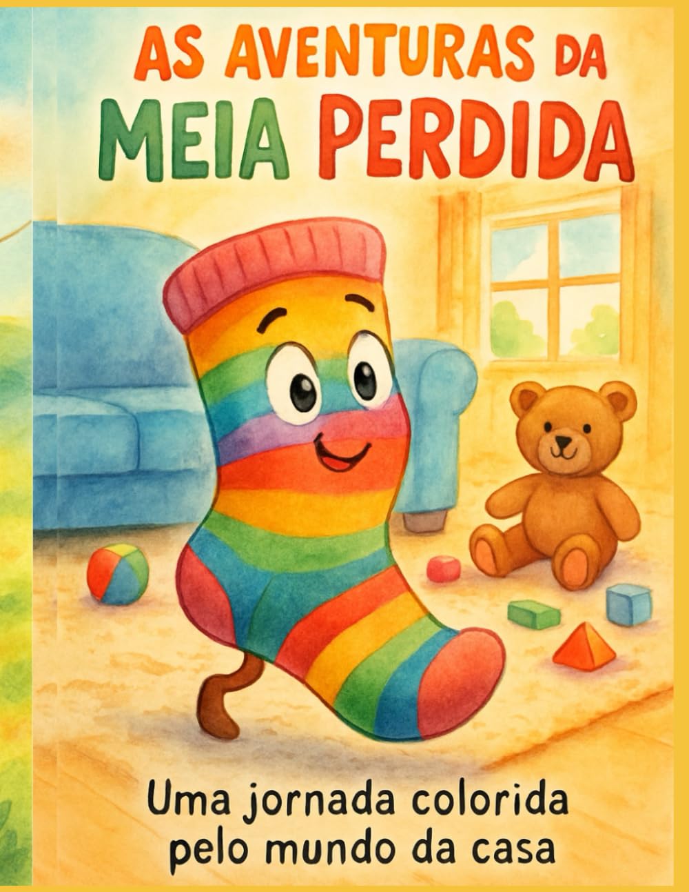 As Aventuras da Meia Perdida: Uma jornada colorida pelo mundo da casa: livro infantil divertido com uma historia emocionante, Paginas para colorir ... para hora diversão Criativa e Relxamento