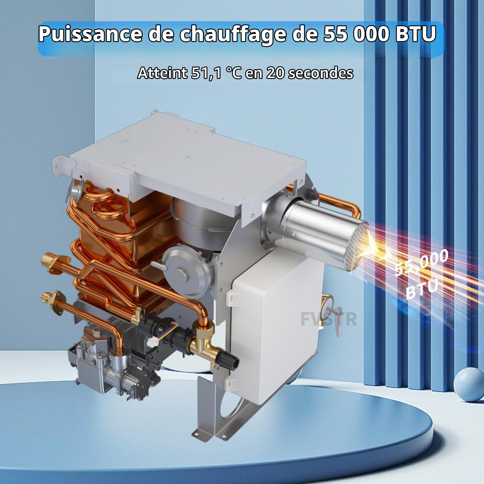 Chauffe - eau sans réservoir RV, douche instantanée, DC 12V, performance optimale en hauteur, multi - usages avec porte et télécommande, idéal pour une utilisation quotidienne en camping - car (Noir)