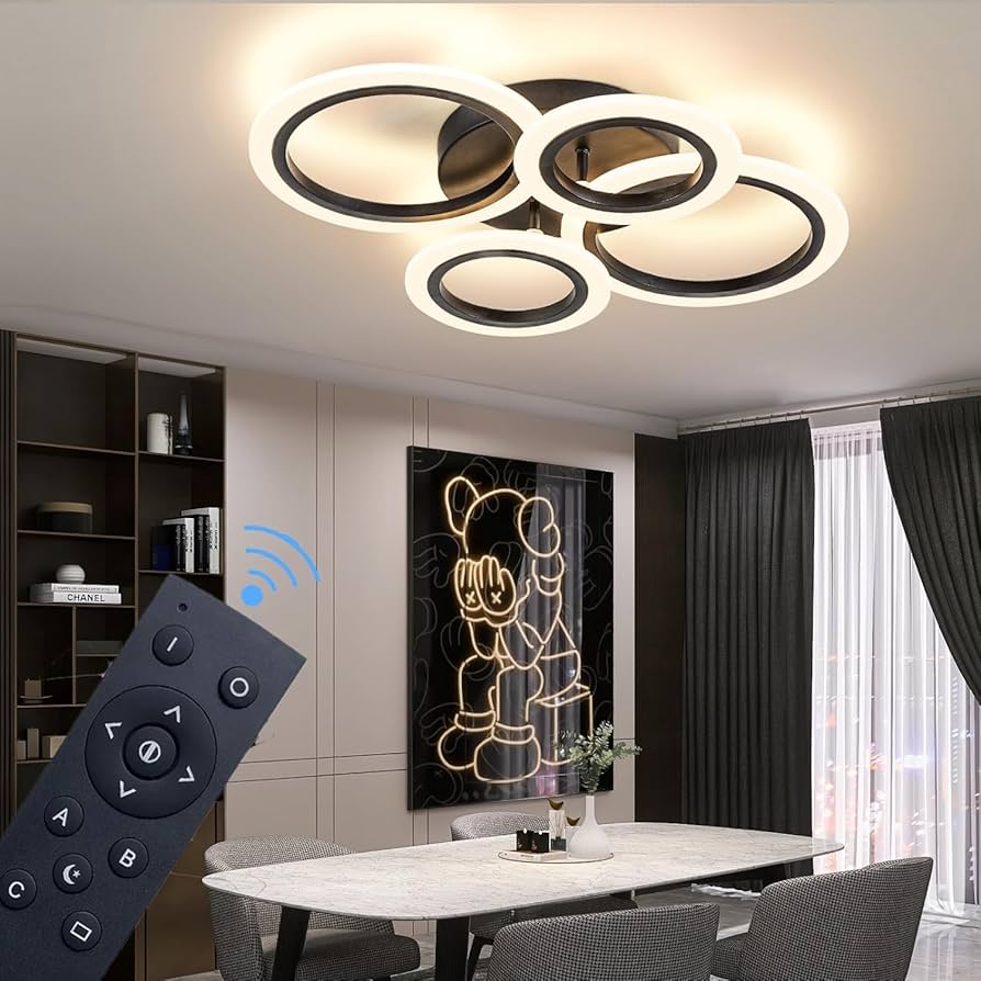 Shine LUEST 34W Modern LED Ceiling Light, 3000K-6000K