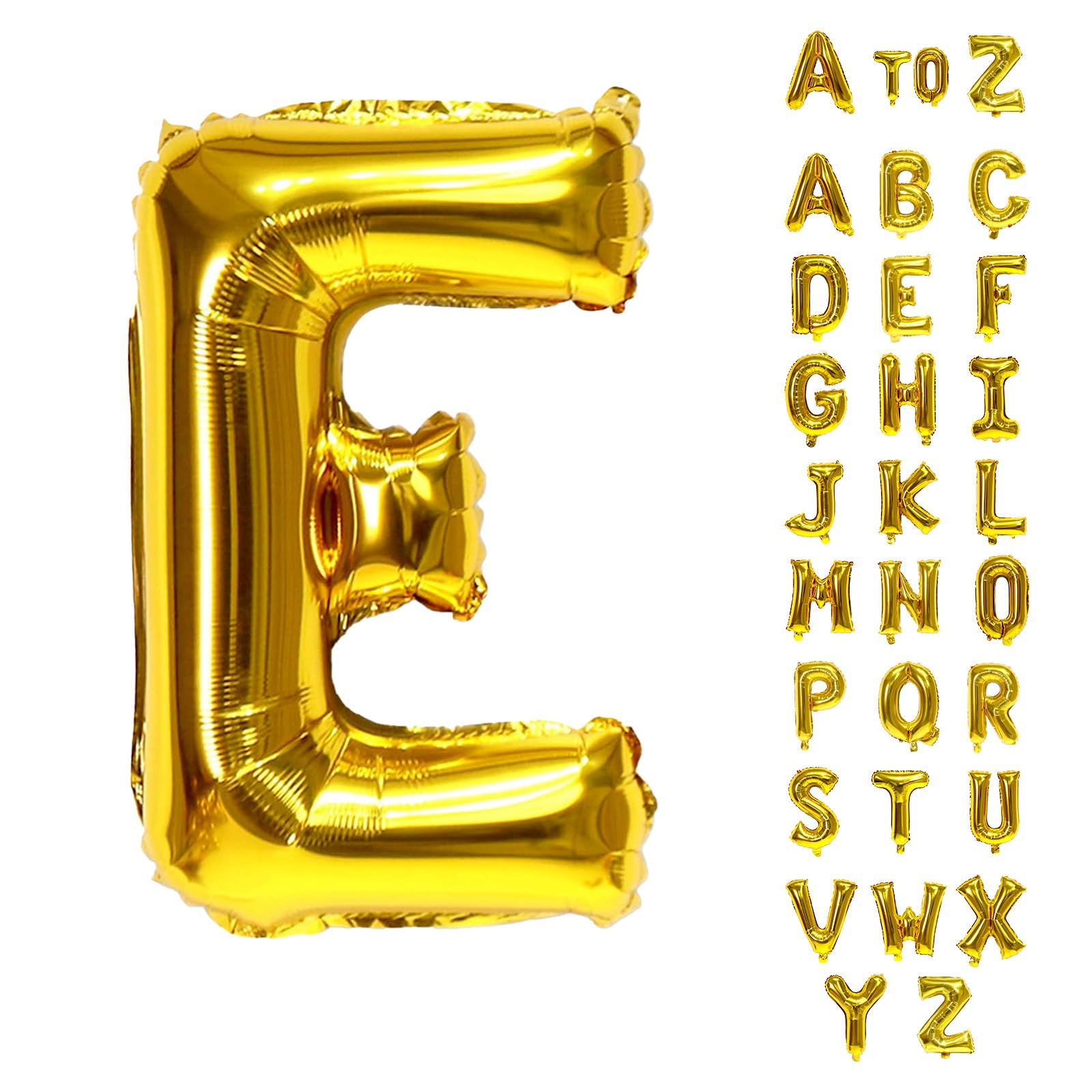 Biapian 40 Inch Letter Balloons, Gold Big Letter E Balloon, 1 Pcs Giant Gold Foil Large Single E Aluminum Balloon Helium for Birthday, Baby Shower, Wedding, Anniversary Party Decorations