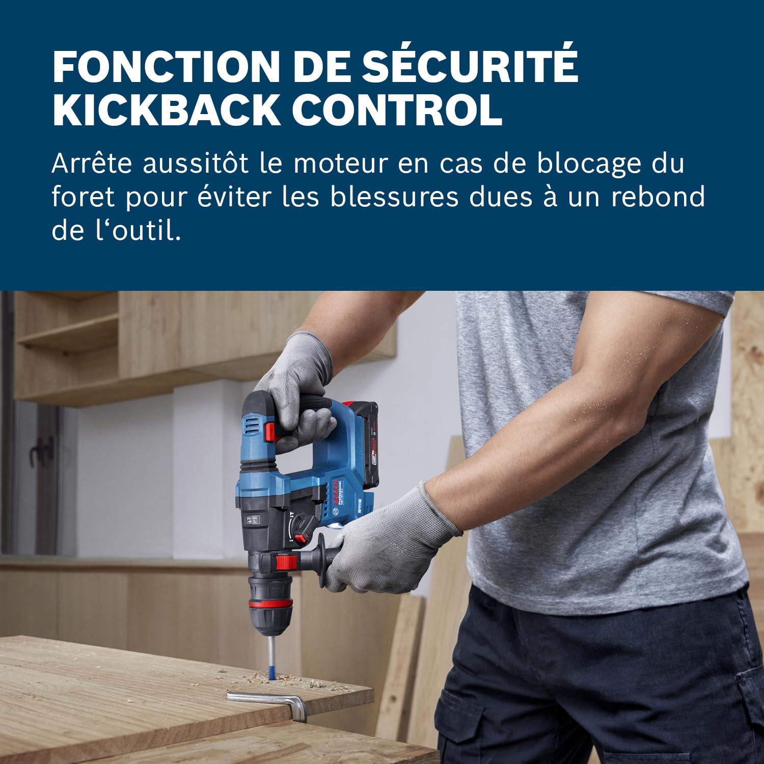 Bosch Professional 18V System perforateur sans-fil GBH 18V-18 X (mandrin ONECHUCK, 2 batteries 18V 2,0Ah, GAL 18V-40, GDE 24)