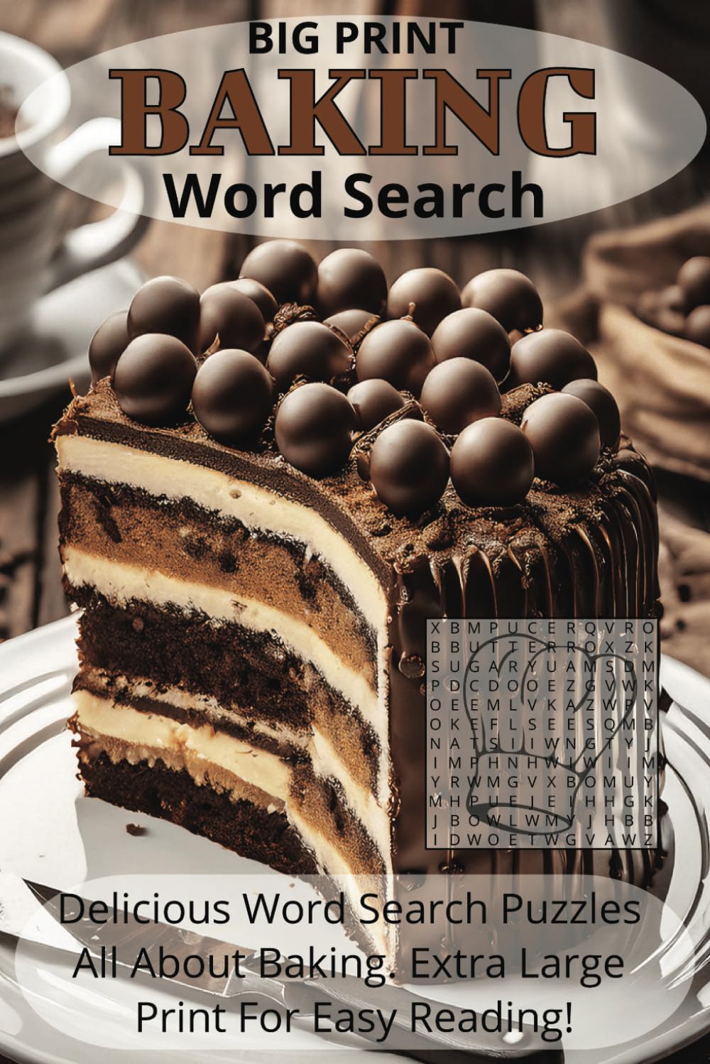 BIG PRINT BAKING WORD SEARCH: Extra Large Print Word Search Puzzle Book All About Baking, Cooking and Ingredients. 6 X 9 inches With 550 Words, 110 ... Puzzles. Relaxing Fun For Adults and All Ages