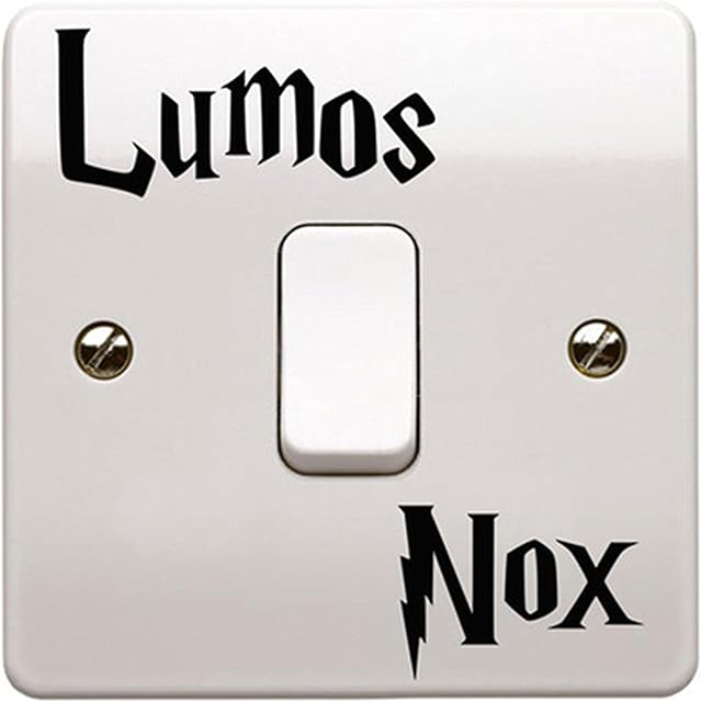 Harry Potter Inspired"Lumos Nox" (Light/Dark) Light Switch Sticker Vinyl Decal (1)
