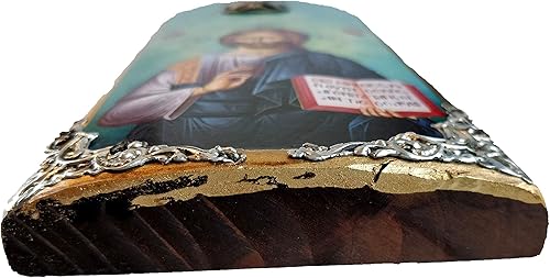 Miniatura 3 de Icono de madera griego cristiano ortodoxo madera de Jesucristo  K30