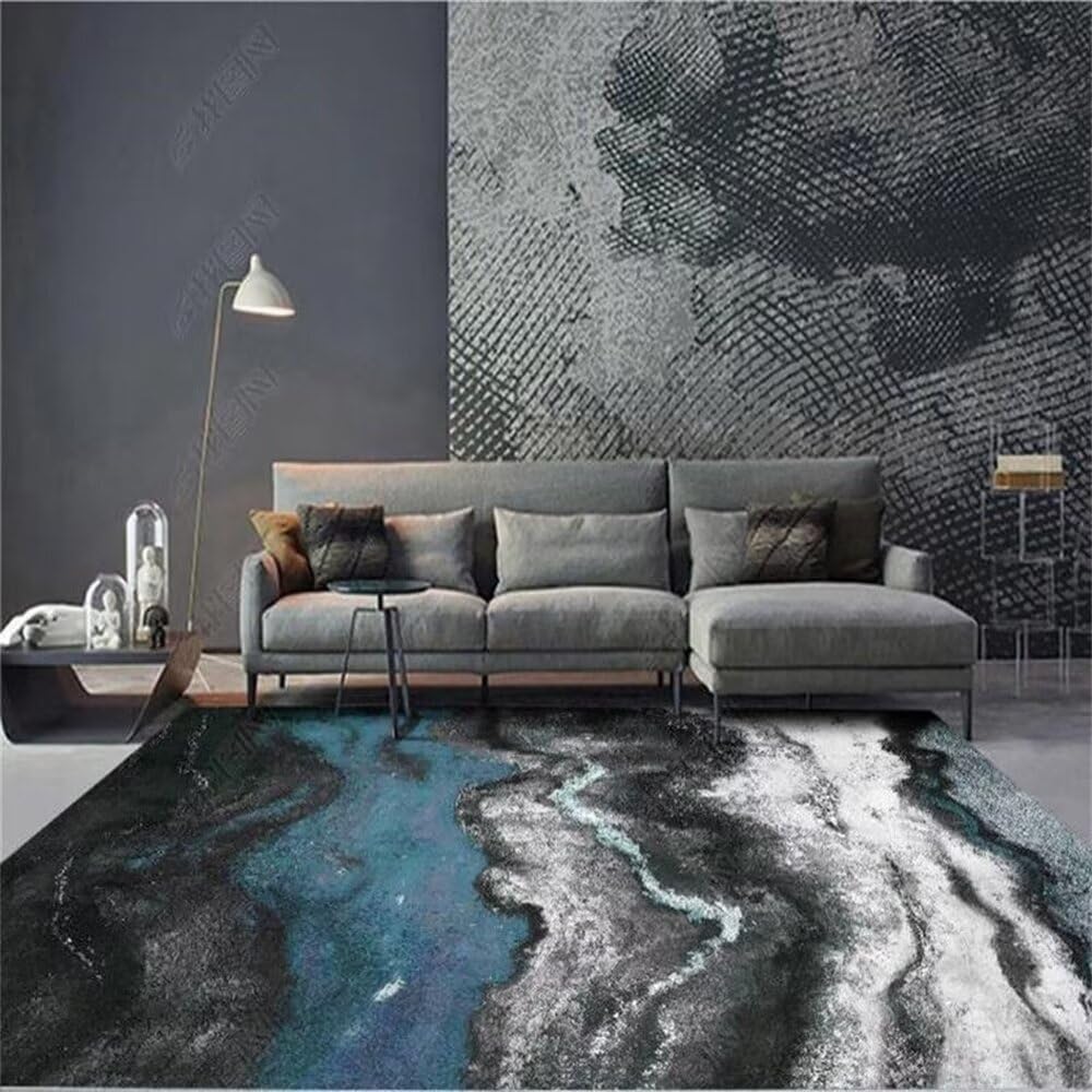 Tapis Sol Accessoire Chambre Les accessoires de décoration pour la maison du salon gris-bleu peuvent être utilisés pendant de nombreuses années et sont résistants à l'usure. Tapis D'Entr¨¦E 80X200CM