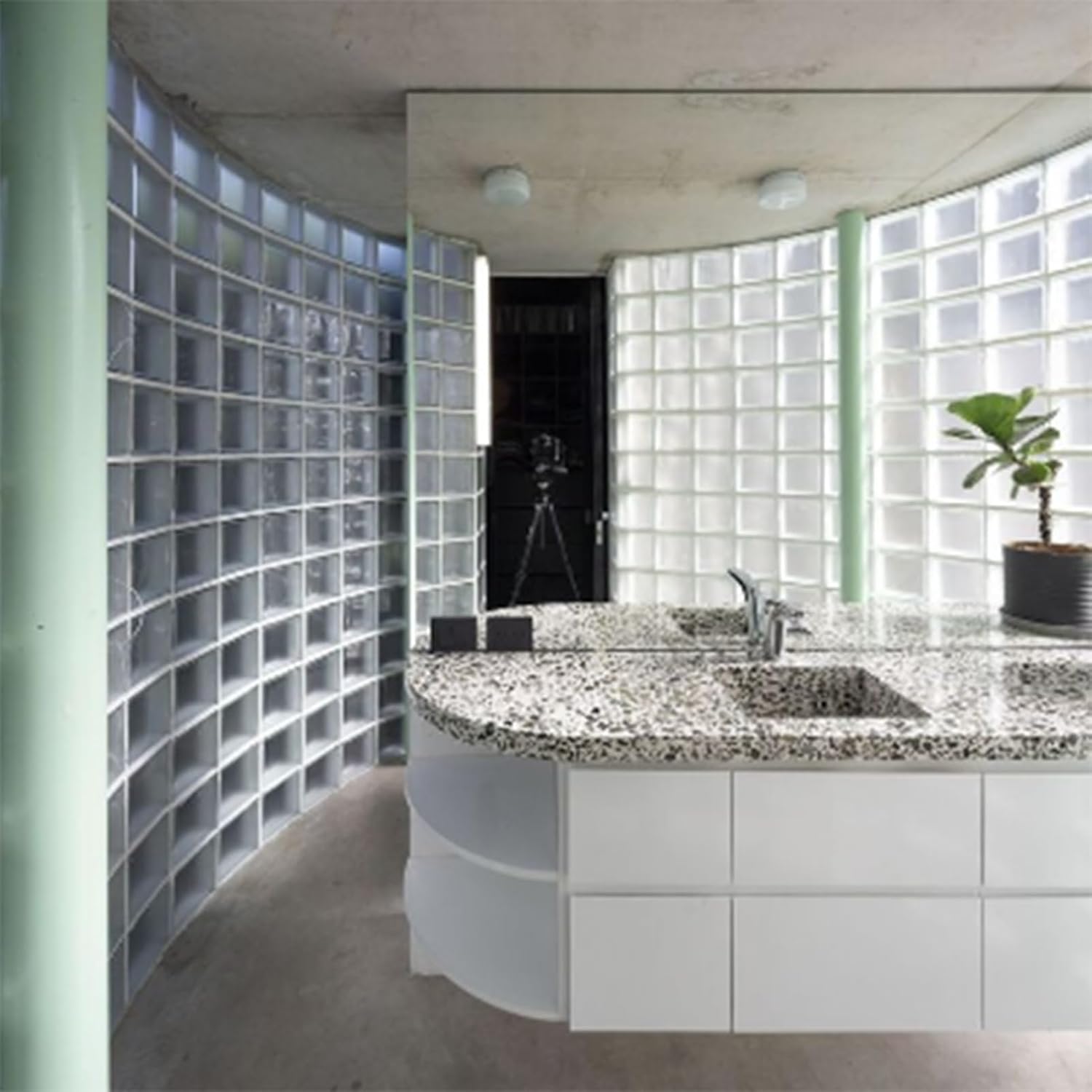 Glass Blocks Solid Double-Sided Glass Blocks，Room Divider Partition，High Transparency，for Architectural Decoration ﻿(Style 7)