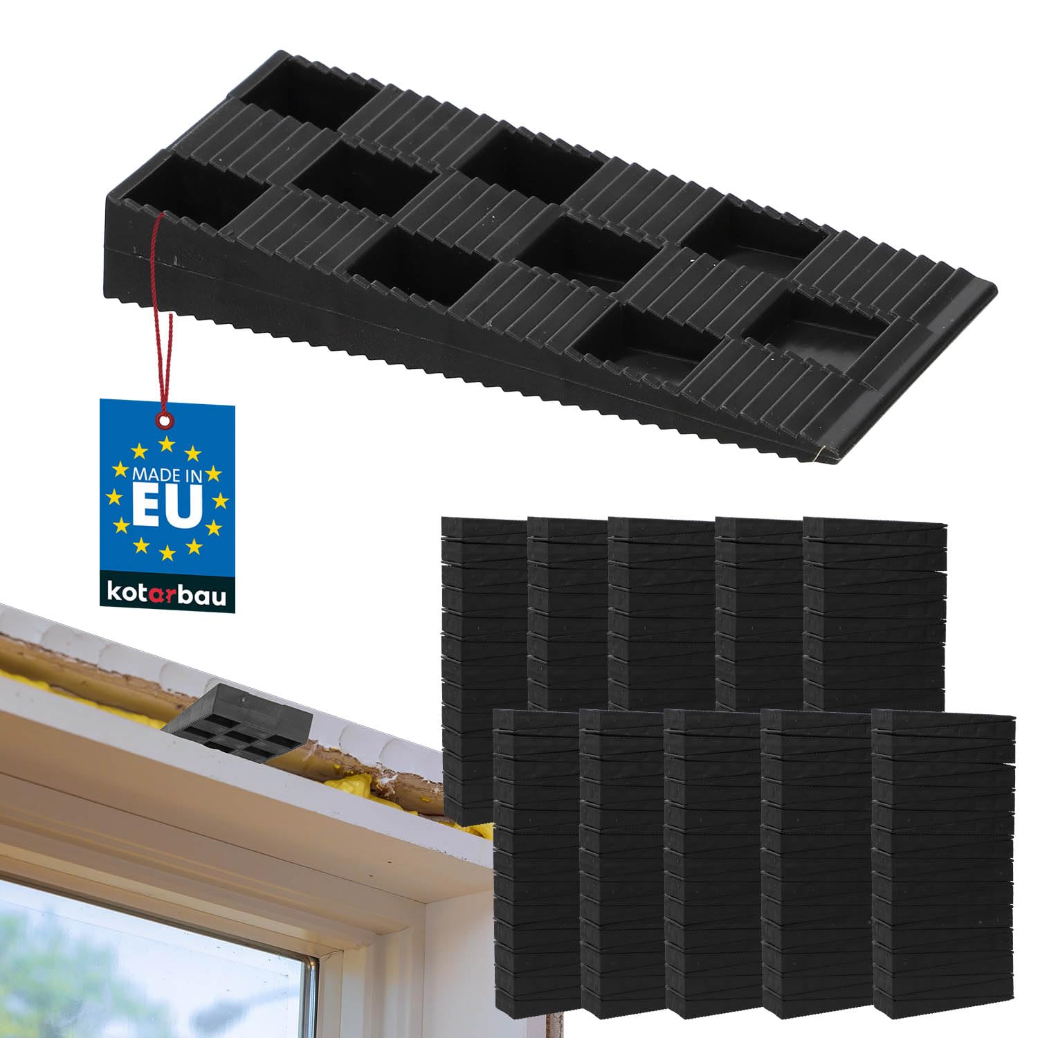 KOTARBAU® 50er Set Montagekeile Kunststoff 94 X 44 X 14 Mm