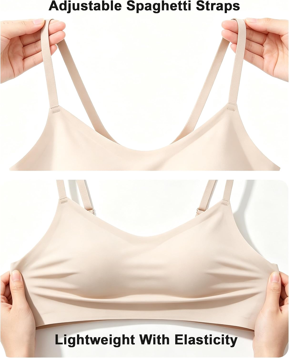 2 Pack Girls Bras 8-14 Years Old Teen Seamless Training Sports Bra