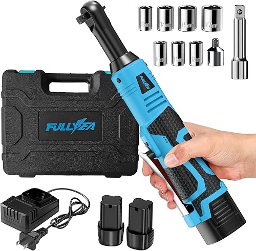 Juego de llaves de trinquete inalámbricas de 3/8 pulgadas, 40 pies-libras, 550 RPM, trinquete eléctrico de 16.8 V, kit de herramientas de trinquete