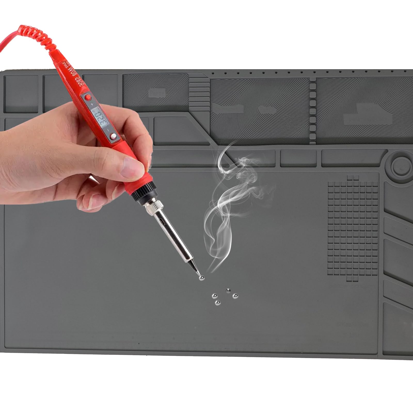 Large Silicone Soldering Mat for Electronic Repair, 21.6 X 13.8 in — Amazon image 7