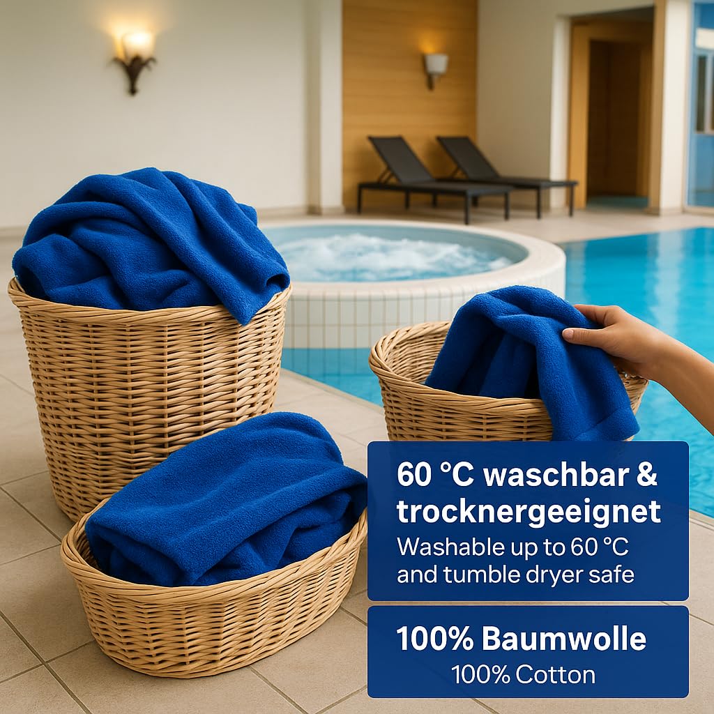 Betz Premium Juego de 2 Piezas de Toallas de Sauna 100% algodón XXL Toalla de baño 70x200 cm - Azul