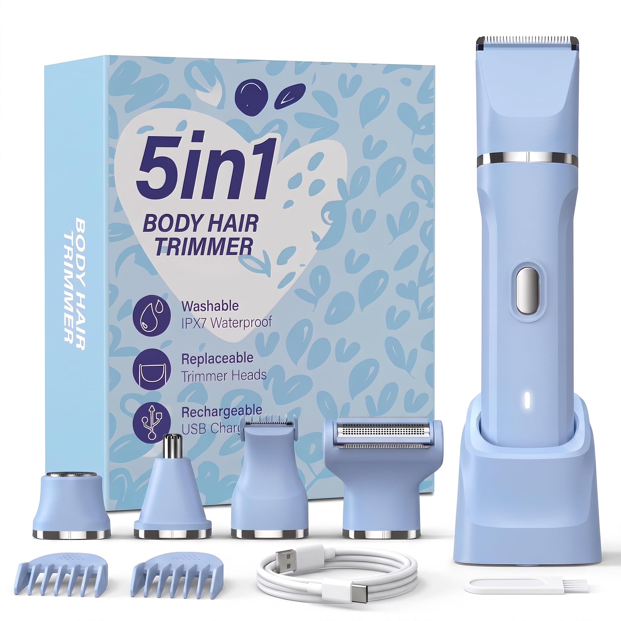 TEENOVA 5-in-1 Bikini Trimmer for Women, Electric Razors Shaver