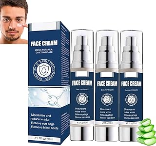 Mens Face Cream for Men Eye Bags, 6 in 1 Mens Face Moisturizer,Anti Aging Cream for Wrinkle & Dark Spots Mens Face Cream,Mens Face Lotion Moisturize and Hydrate Skin,Bags Treatment Wrinkle Cream (3PC)
