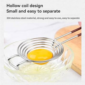 Stainless Steel,Raw Egg Separator,Egg Yolk Egg White Separation Tool (1 piece)