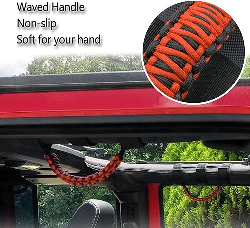 Vista 79 de 4 asas de agarre de barra antivuelco compatibles con Jeep Wrangler JLU JK JKU TJ YJ LJ JT JL y Gladiator JT 1987-2021 UTV y ATV, se adapta a barras