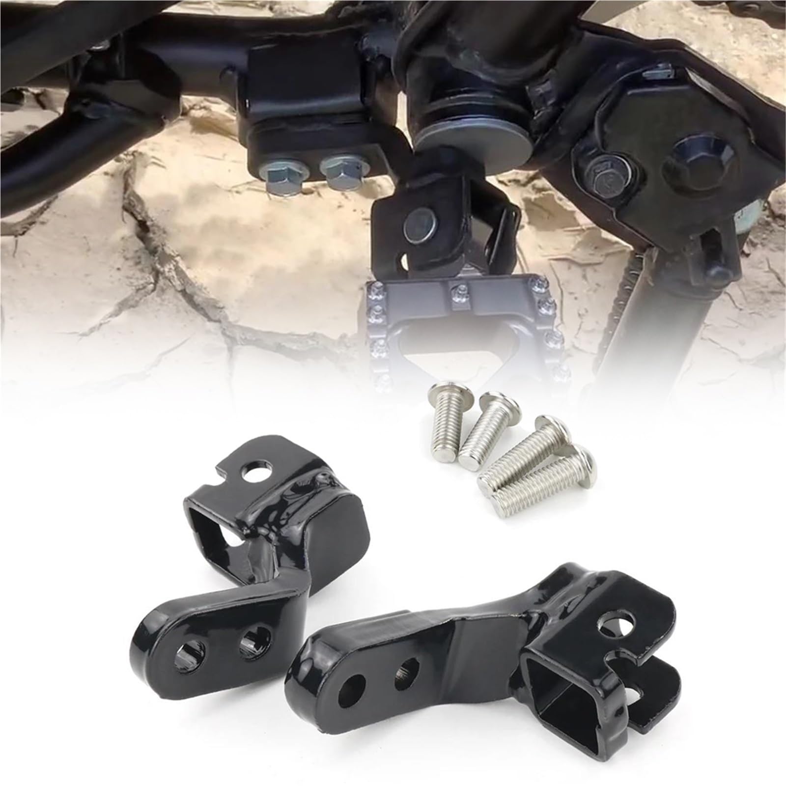 Supports de repose-pieds abaissables KLR 650 pour soulager les genoux