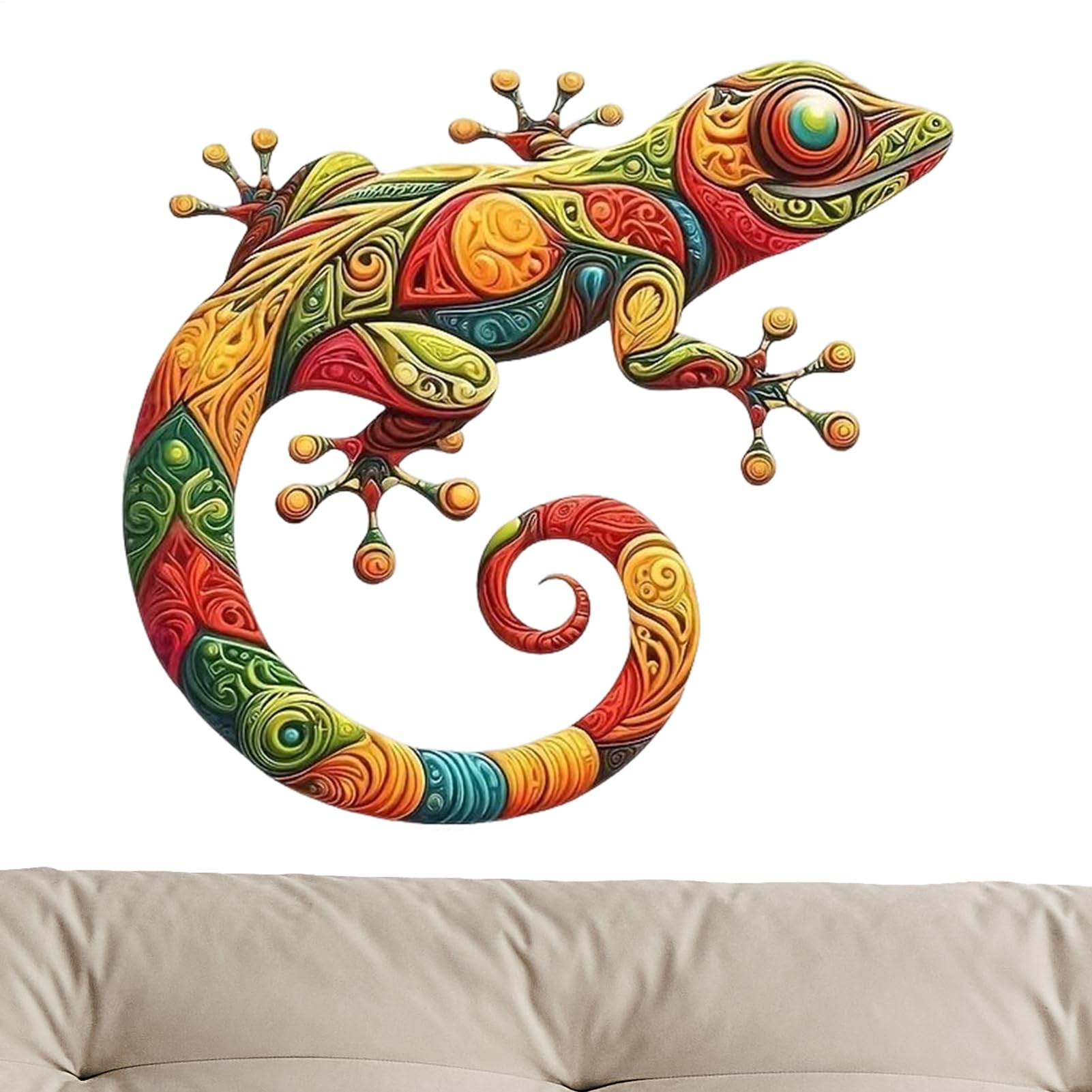 Décoration d'intérieur lézard en métal coloré à offrir pour la maison