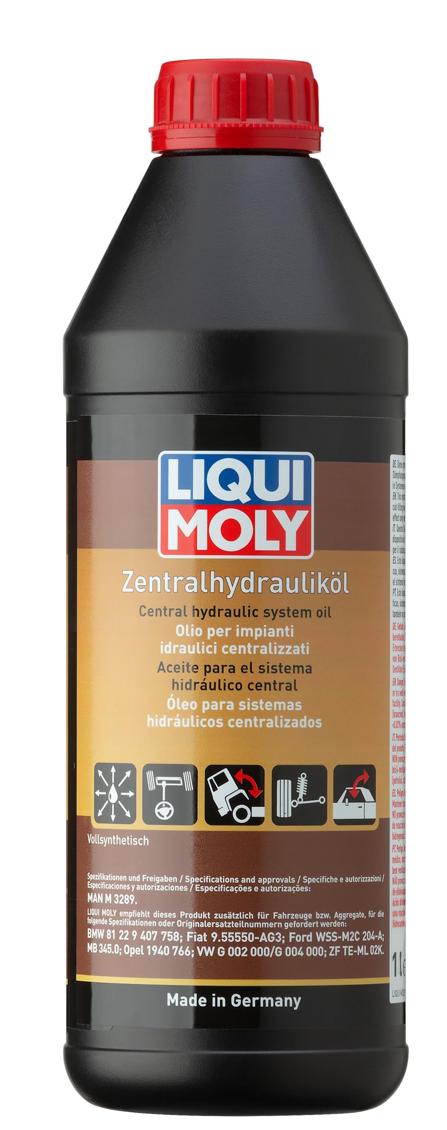 WOL Liqui-Moly Central Hydraulic System Oil Fully Synthetic Fluid 1127 CHF Power Steering PSF Car Oil (1L)