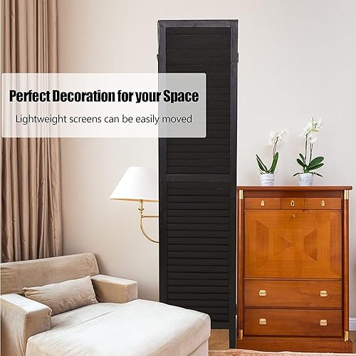 Miniatura 26 de ECOMEX Divisor de habitación de 8 paneles totalmente montado, divisor de habitación de madera de 5.6 pies, separadores de habitación y pantallas de