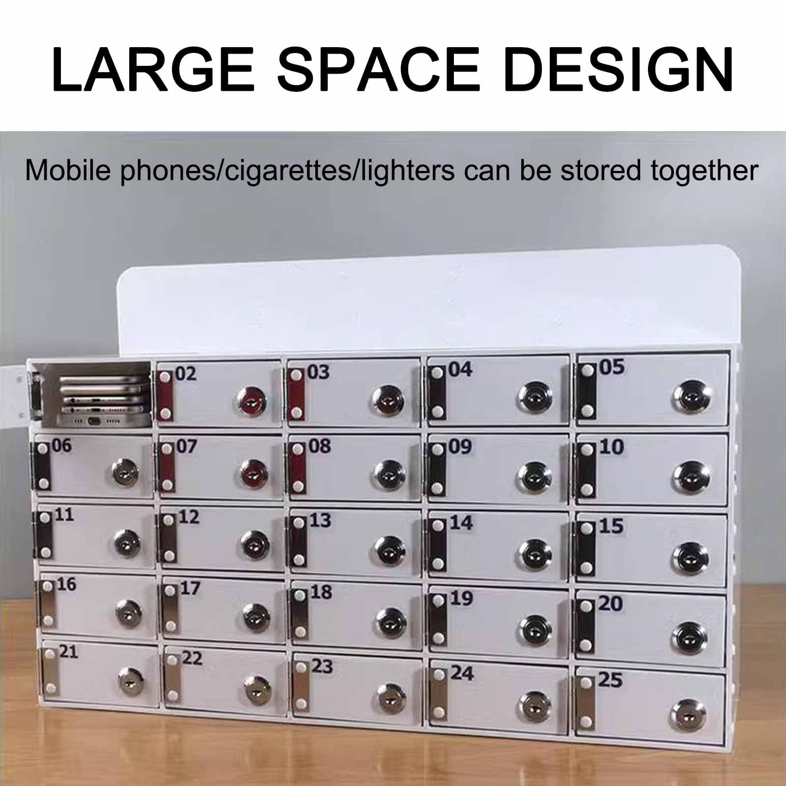 Armario de almacenamiento acrílico para teléfono con 15 ranuras para colgar en la pared para el aula teléfono caja de almacenamiento personal ideal para escuelas y oficinas color: B