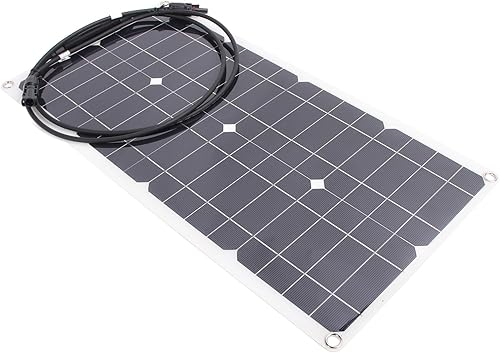 Miniatura 4 de WALFRONT Flexible Solar Panel Charger Monocrystalline 25W Portable Overload Protection 16V for RVs Yachts 12V Batteries