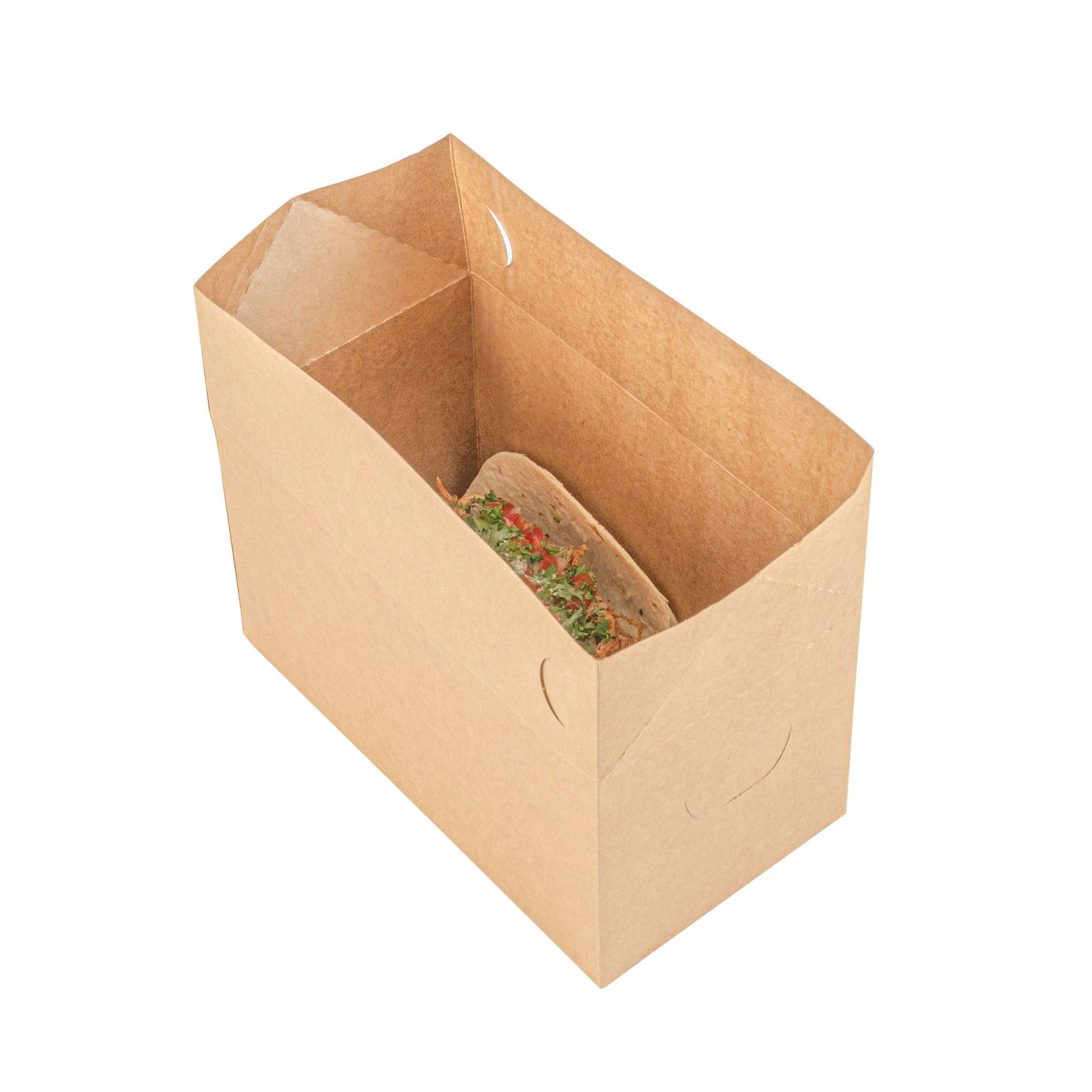 Restaurantware Kraft Lunch Box 400 Count 80 Ounce Paper Disposable Food Container Greaseproof Take Out Box Spill-Resistant Secure Closure Large Capacity Food Box Kraft
