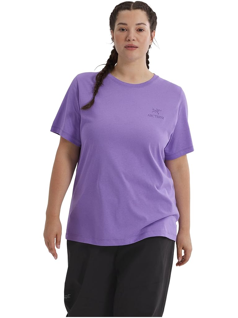 Purple Arc'teryx Kragg SL Cotton Emblem Crew Short Sleeve