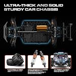 RC Voitures pour adultes & Les garçons, 1:14 Desert 4WD hors route RC Camion à grande vitesse 40 km/h, 4x4 Télécommande avec 2 Remboursé 1300mAh Batteries et 2 Ensembles de pneus