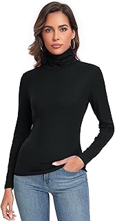 Women's Long Sleeve Casual Lightweight Turtleneck Top...