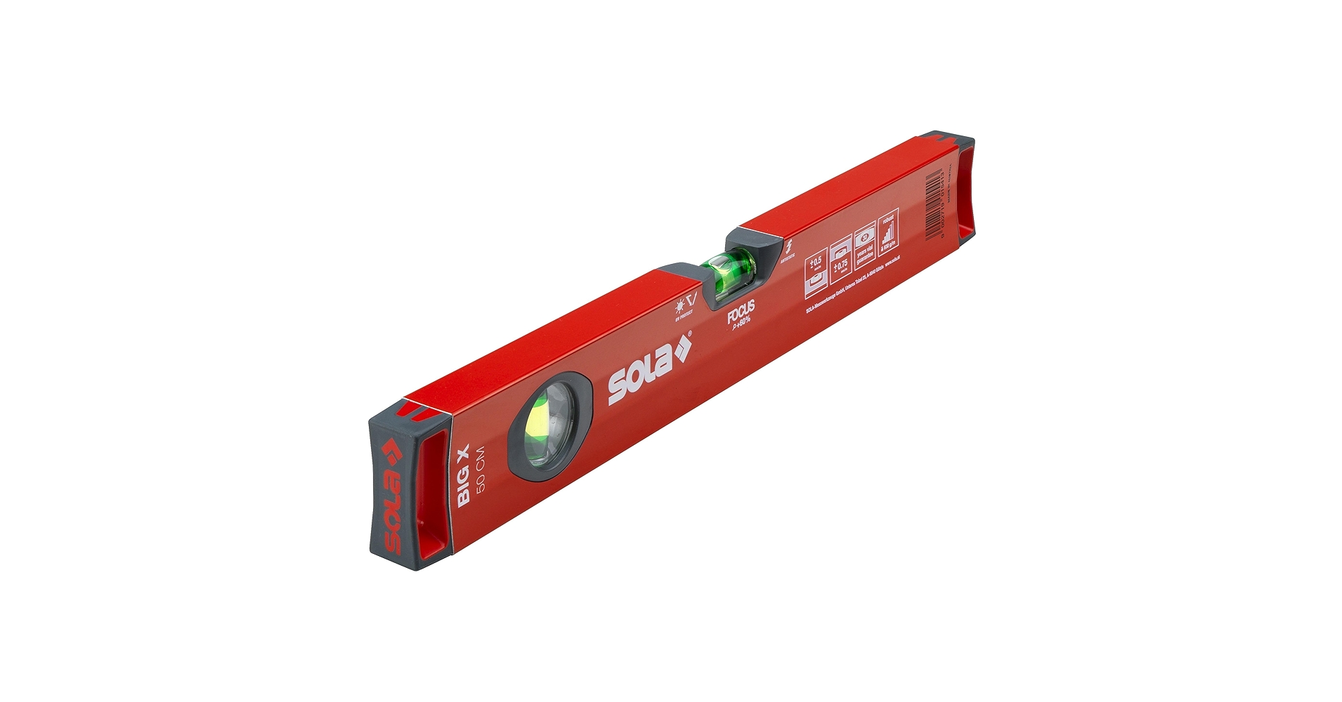 Sola BIG X 50 50 cm Box profile Spirit Level - Red - Amazon.com