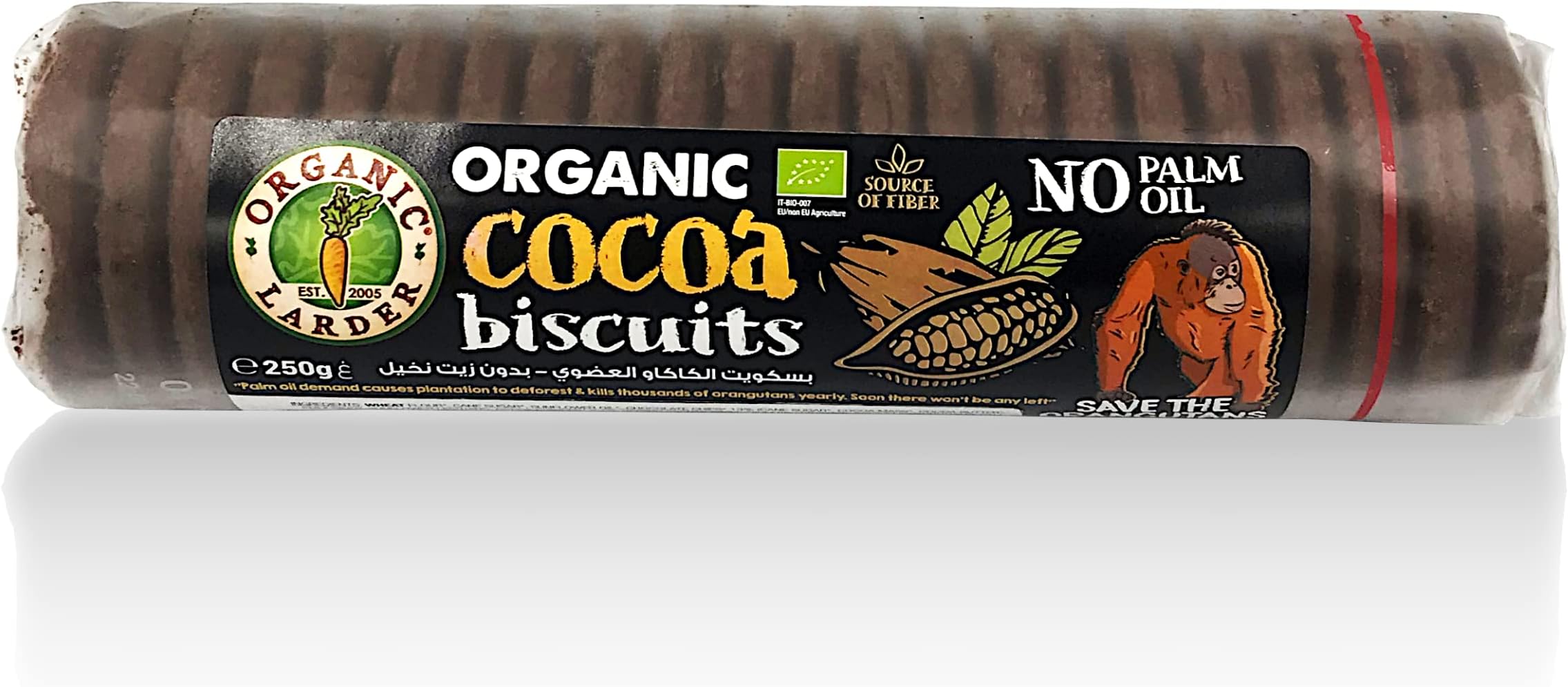 Organic Larder Cacao Biscuits 250g, No Palm Oil,