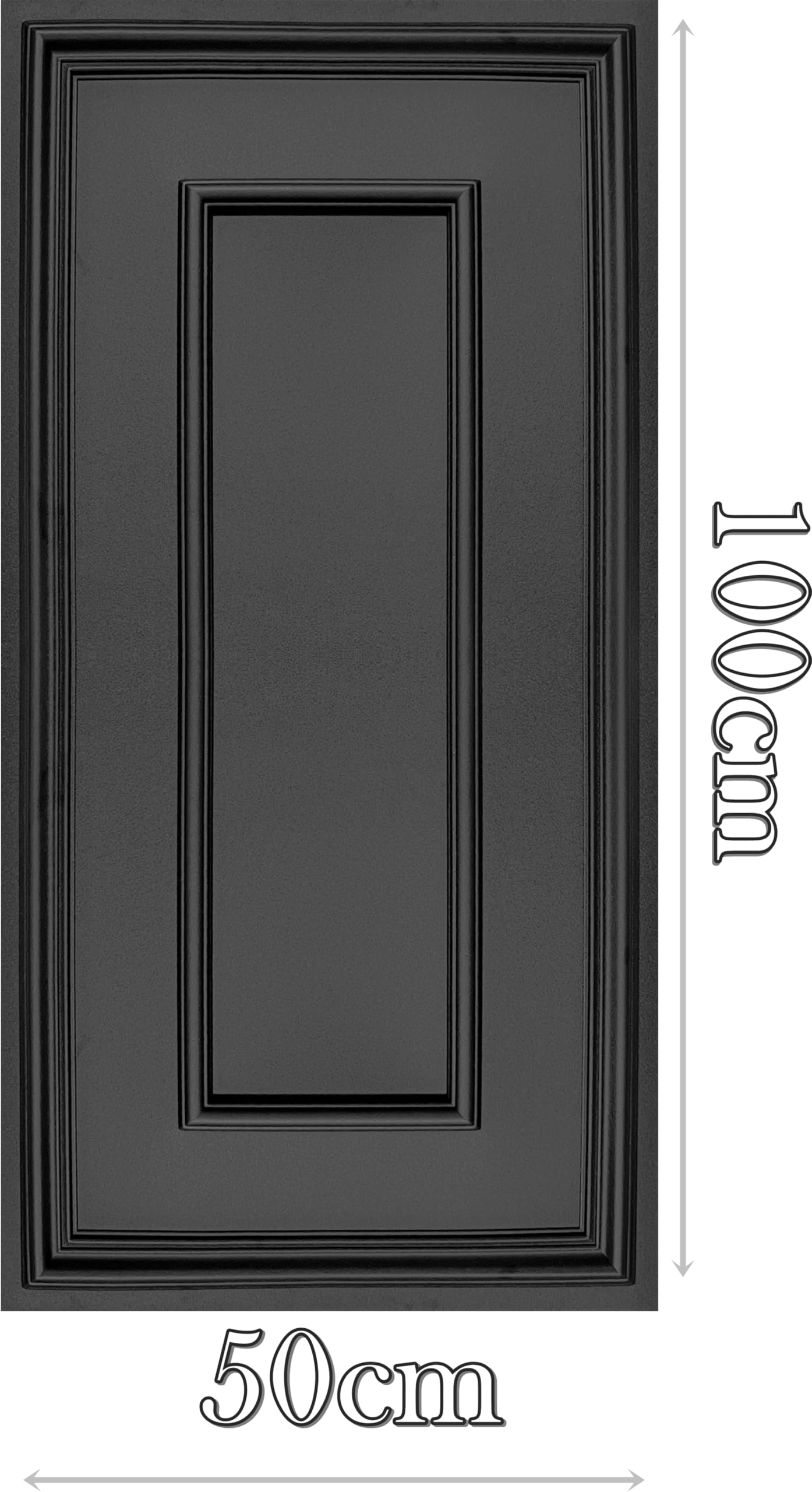 DECCART - Panele ścienne 100x50 cm - Panele ścienne - Panele - Okładziny ścienne wewnętrzne, okładziny sufitowe, Panel styropianowy, panele ścienne 3D - wzór Boazerie XL Black - 24 sztuki (12 m²)