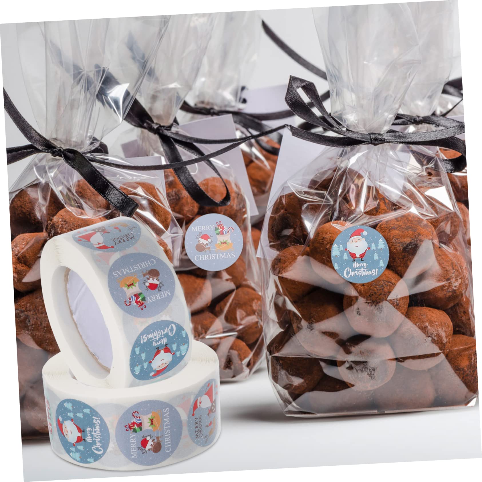 STOBOK 6rotoli Adesivi Natalizi Festivi Stickers Per Decorazioni Adesivi Per Buste e Creativi Design e Facile Applicazione