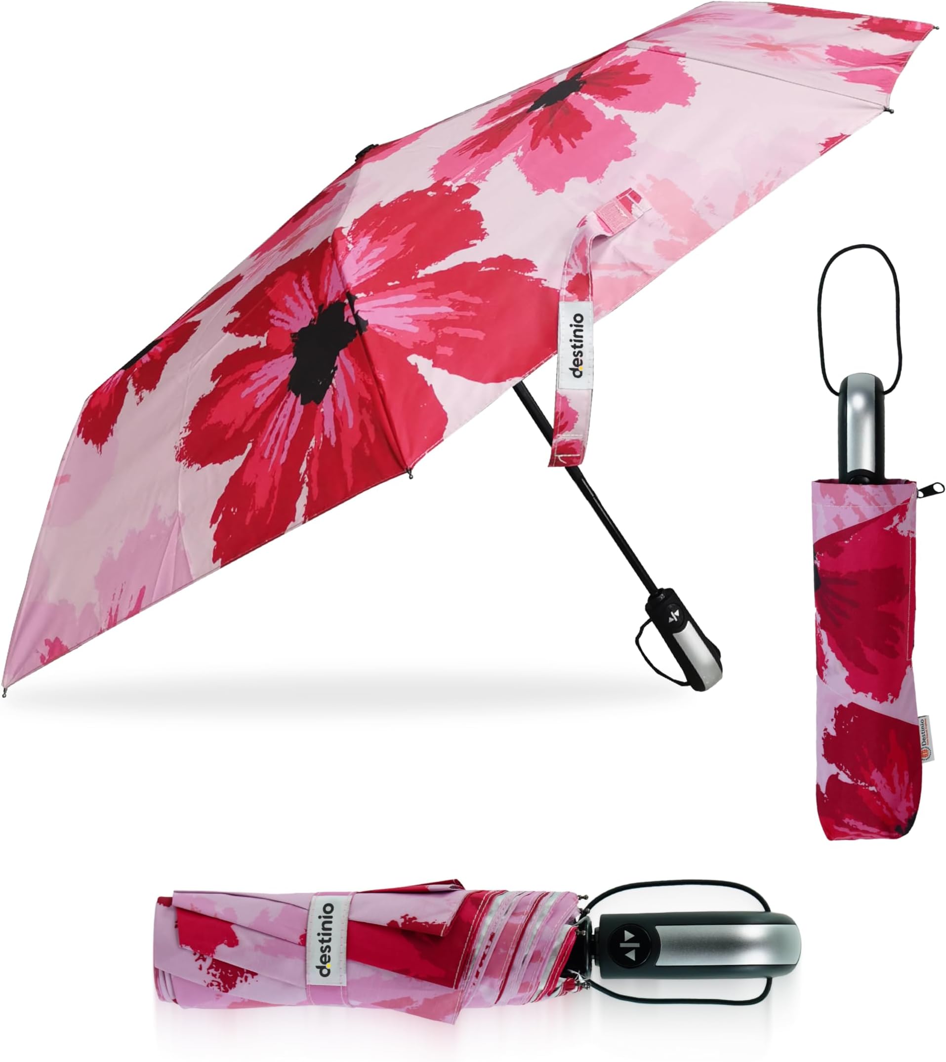 Umbrella for Women -3 Fold, UV Coated, Auto Open Close- Printed Design Umberallas for Ladies, Girls and Men