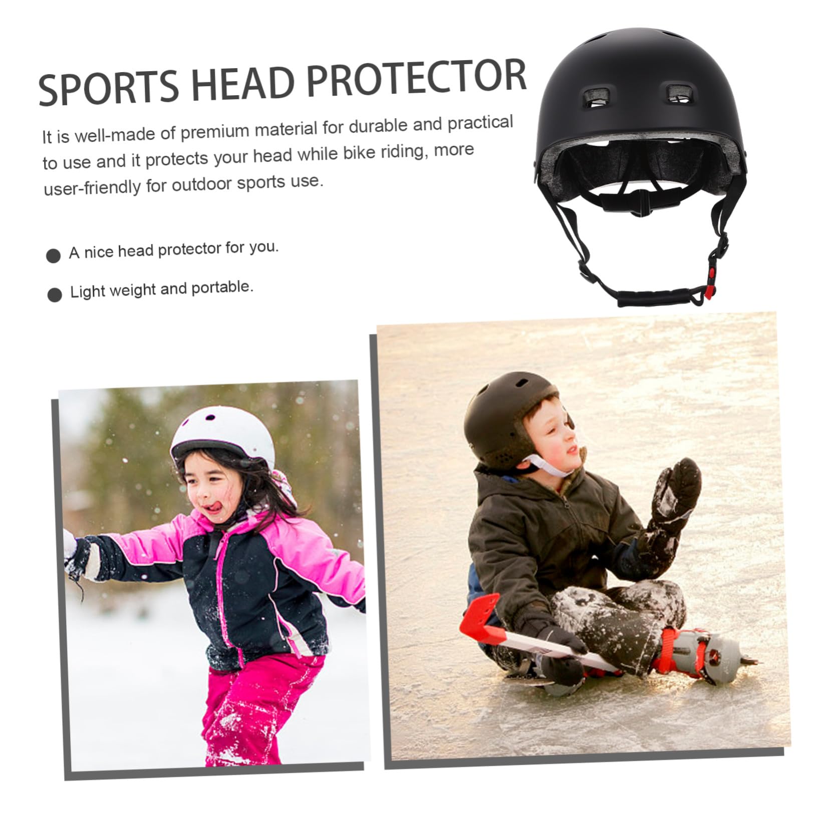 Casque de Skateboard Sportif Adulte Ventilé Abs Noir 1 Pièce | Léger et Portable, Usage Vélo et Patinage en Extérieur, Style Mode, pour Hommes et Femmes