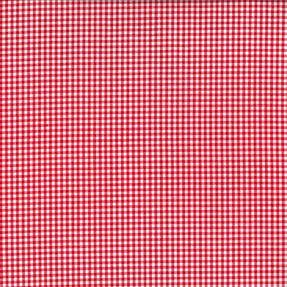 100% Yarn Dyed Cotton Fabric 2.5mm Gingham Check Squares 144cm Wide (Sold Per Half Metre) (Red)