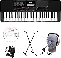 Vista 1 de Casio CT-X700 EDP Paquete de teclado educativo con fuente de alimentación, soporte, auriculares, cable USB y software de instrucciones