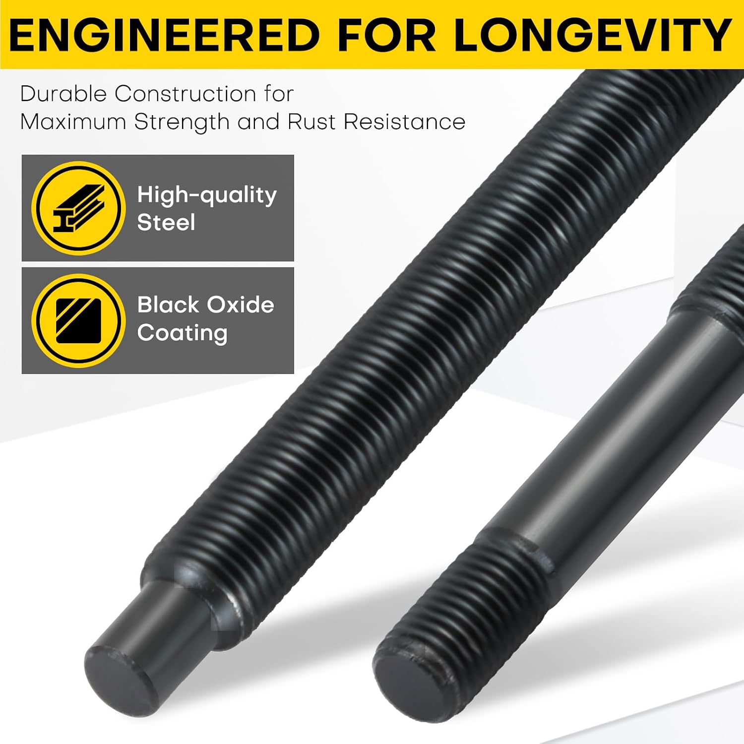 5PCS Long-Reach Harmonic Balancer Installation Tool Kit | Crankshaft Pulley and Damper Installer Set with Extended Forcing Rods, Compatible with GM, Dodge and V8 and V6 Engines