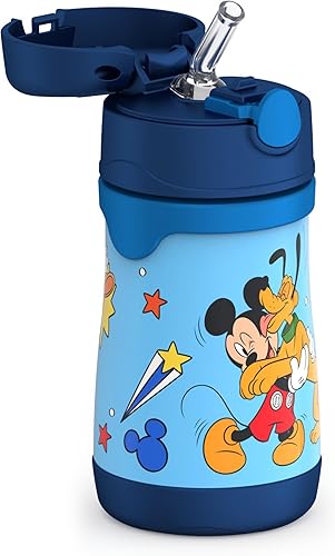 Miniatura 3 de THERMOS Botella de acero inoxidable con aislamiento al vacío de 10 onzas, Mickey Mouse
