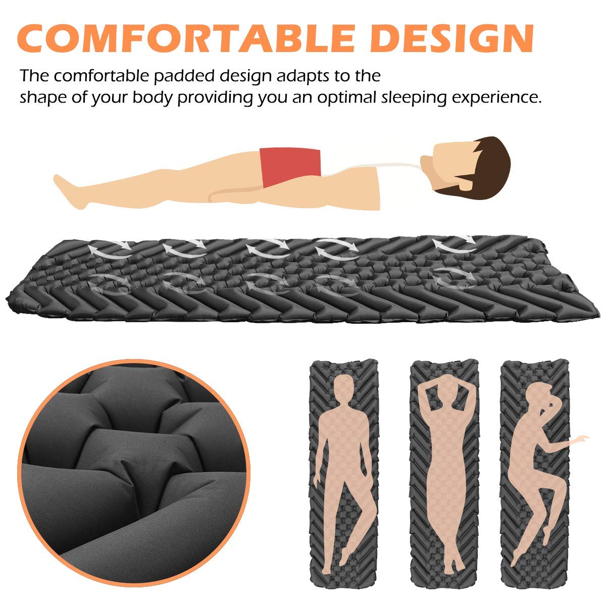 Materassino Gonfiabile Ultraleggero Naturehike Per Campeggio - Isolante E Portatile - Foto 8