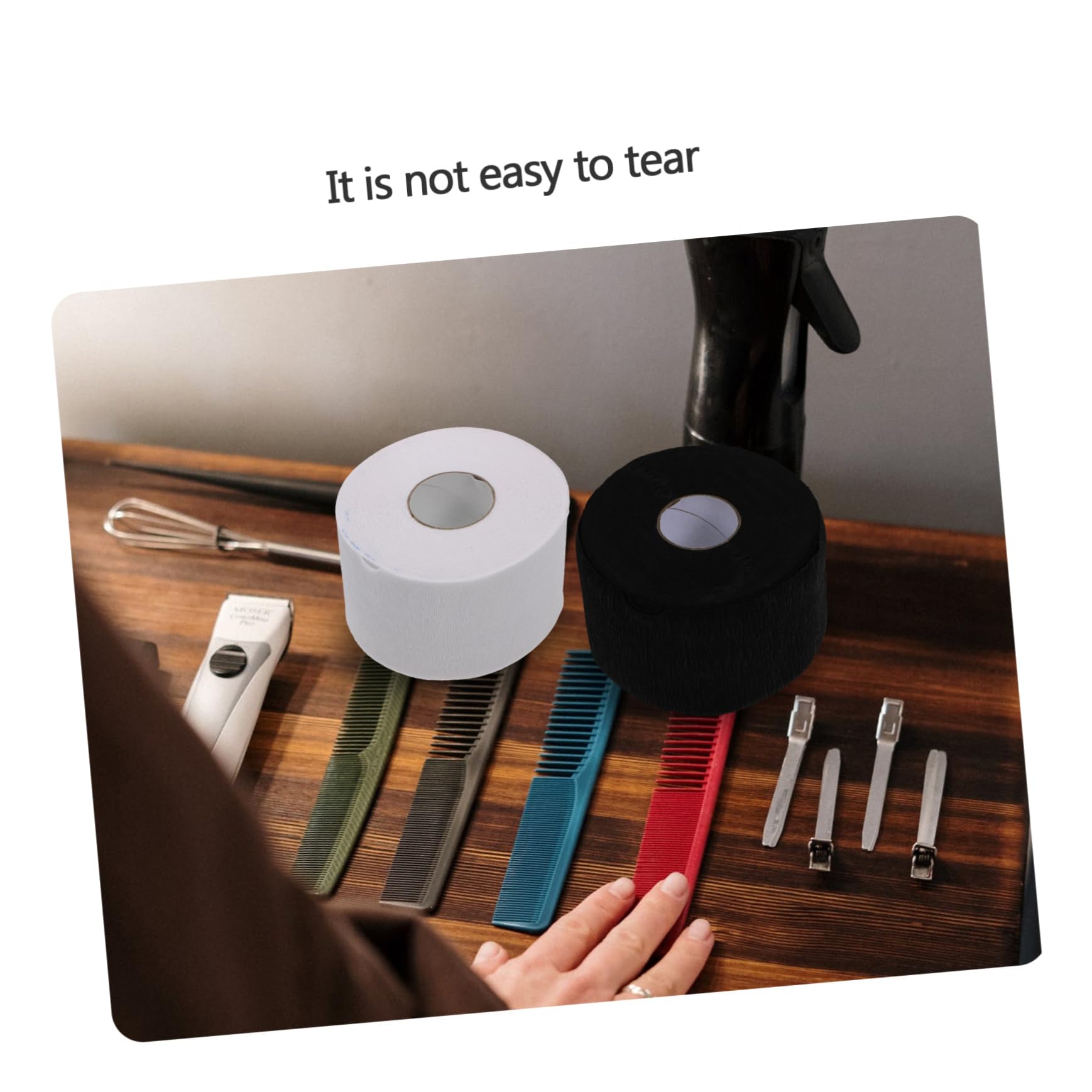 TOVINANNA Hair Wrapping Paper 10 Rolls Disposable Neck Strips Neck Cover Paper for Hair Dyeing